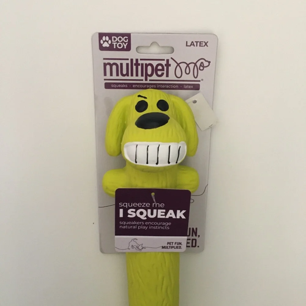 12” Dog Toy Latex Squeaker Original Loofa Dog Ruff 12 NEW by Multipet